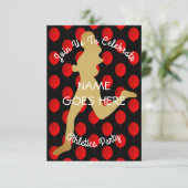  uitnodiging van Athletics Party (Staand voorkant)