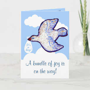 Uitnodiging van baby shower met Baby op cloud