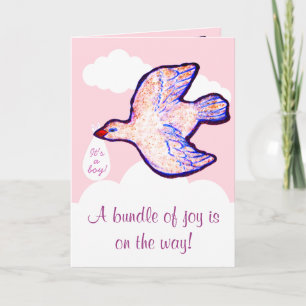 Uitnodiging van Baby shower met Baby op cloud