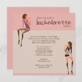 uitnodiging van bachelorette (Voorkant / Achterkant)