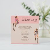 uitnodiging van bachelorette (Staand voorkant)