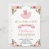 uitnodiging van Ballerina-partij (Voorkant)