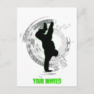 Uitnodiging van Bboy Party Briefkaart