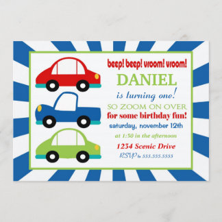 Uitnodiging van Beep Beep Birthday Party