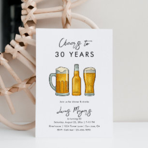 Uitnodiging van Beer Birthday Drink Birthday Inv