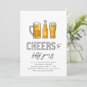 Uitnodiging van Beer Birthday | Drink Birthday Inv (Staand voorkant)