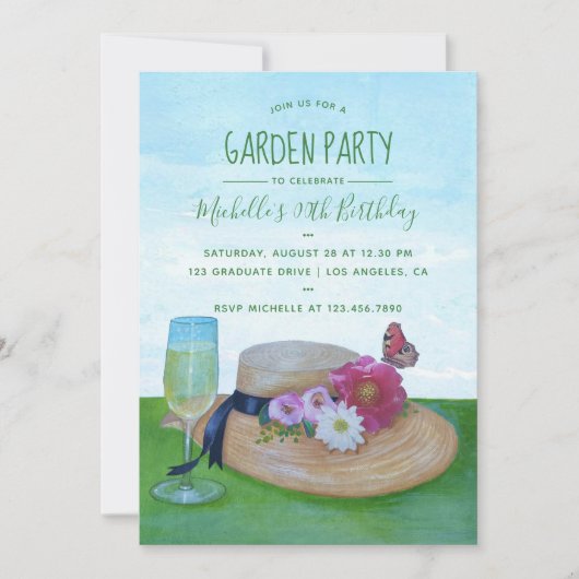 uitnodiging van Birthday Garden (Voorkant)