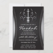Uitnodiging van Black Hookah Party (Voorkant)
