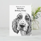 uitnodiging van Brittany Spaniel Birthday (Staand voorkant)