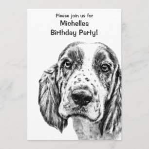 uitnodiging van Brittany Spaniel Birthday