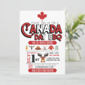 Uitnodiging van Canada Day BBQ Party (Staand voorkant)