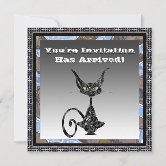 Uitnodiging van Cat Halloween van Classy Cat (Voorkant)