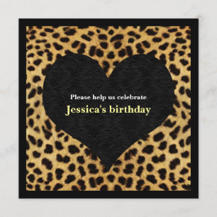 Uitnodiging van Cheetah Print Party
