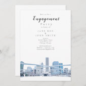 Uitnodiging van Chicago Engagement Party (Voorkant / Achterkant)