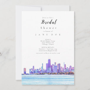 Uitnodiging van Chicago Skyline Bridal Shower