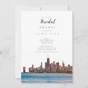 Uitnodiging van Chicago Skyline Bridal Shower
