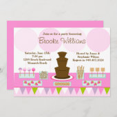 Uitnodiging van Chocolate Fountain Party (Voorkant / Achterkant)