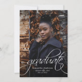 Uitnodiging van Classic Script Graduparty (Voorkant)