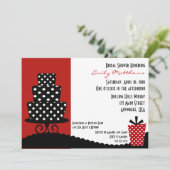 Uitnodiging van Classy Red en Black (Staand voorkant)