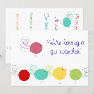 uitnodiging van Colorful Birdies