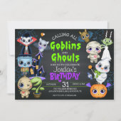 Uitnodiging van Costume-partij van Halloween Birth (Voorkant)