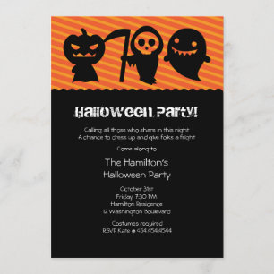 Uitnodiging van Costume Party van Halloween Kawaii