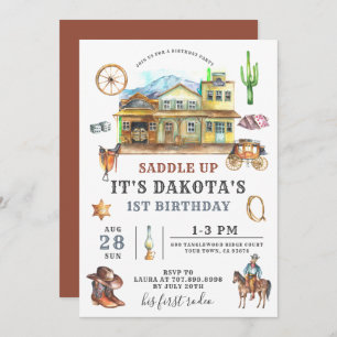 uitnodiging van Cowboy Birthday