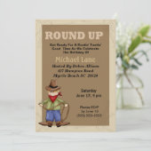 uitnodiging van Cowboy Birthday (Staand voorkant)