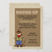 uitnodiging van Cowboy Birthday (Voorkant / Achterkant)