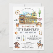uitnodiging van Cowboy Birthday (Voorkant)