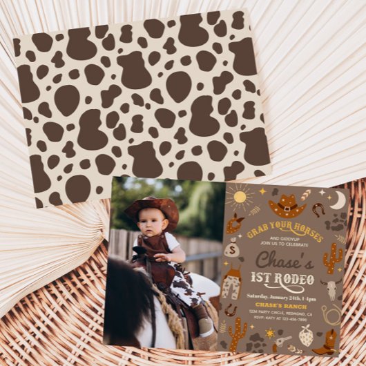 uitnodiging van Cowboy Birthday | 1e uitnodiging v