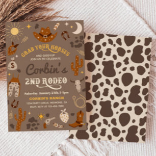 uitnodiging van Cowboy Birthday   2e uitnodiging v