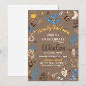 uitnodiging van Cowboy Birthday | Westerne uitnodi (Voorkant / Achterkant)