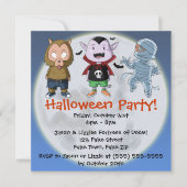 Uitnodiging van Cute en Fun Monsters Halloween Par (Voorkant)