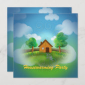 Uitnodiging van Cute Housewarming Party (Voorkant / Achterkant)