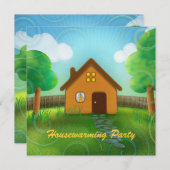 Uitnodiging van Cute Housewarming Party (Voorkant / Achterkant)