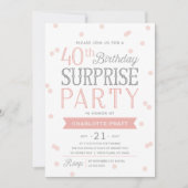 Uitnodiging van de 40e Confetti-verrassingspartij (Voorkant)