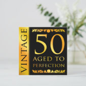  uitnodiging van de 50e verjaardag van de geboorte (Staand voorkant)