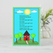 Uitnodiging van de Aangepaste partij voor de opwar (Staand voorkant)