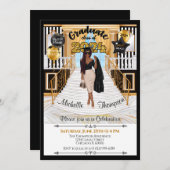 Uitnodiging van de afstuderen - Afrikaans - Amerik (Voorkant / Achterkant)