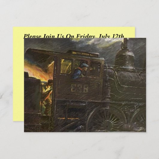 Uitnodiging van de aftredende partij RR Stooklocom (Voorkant / Achterkant)