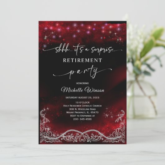 Uitnodiging van de aftredingspartij (Staand voorkant)