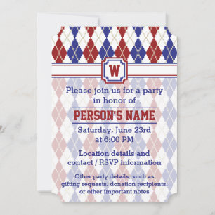 Uitnodiging van de Amerikaanse Argyle Party