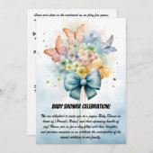 Uitnodiging van de baby shower (Voorkant / Achterkant)