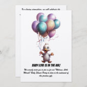 Uitnodiging van de baby shower (Voorkant / Achterkant)