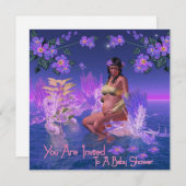 uitnodiging van de baby shower aan de afrikaanse e (Voorkant / Achterkant)