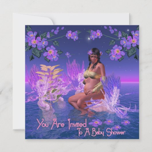 uitnodiging van de baby shower aan de afrikaanse e (Voorkant)