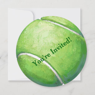 Uitnodiging van de Ball-partij Tennis