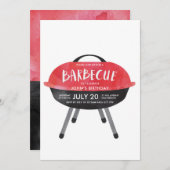 Uitnodiging van de Barbecue Party (Voorkant / Achterkant)