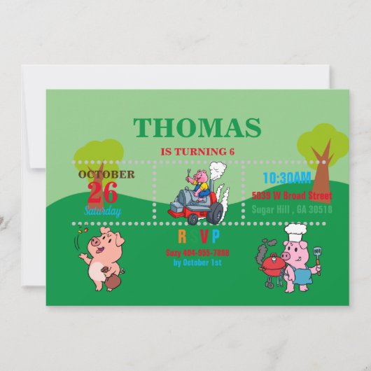 Uitnodiging van de Barbecue Party (Voorkant)